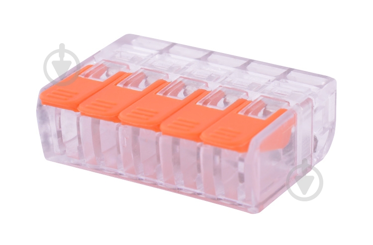 Колодка клемна E.NEXT e.lc.pro.aw.pl.5 5 шт. помаранчевий p0660106 - фото 1