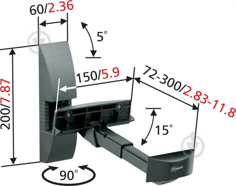 Кронштейн настенный Vogels VLB 200 (46592) - фото 4