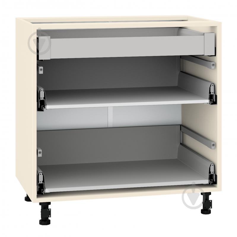 Тумба нижняя LuxeForm с 3 тандембоксами (2 ящика + 1 скрытый) Hettich 800x820x507 мм крем - фото 1 Тумба нижняя LuxeForm с 3 тандембоксами (2 ящика + 1 скрытый) Hettich 800x820x507 мм крем - фото 1