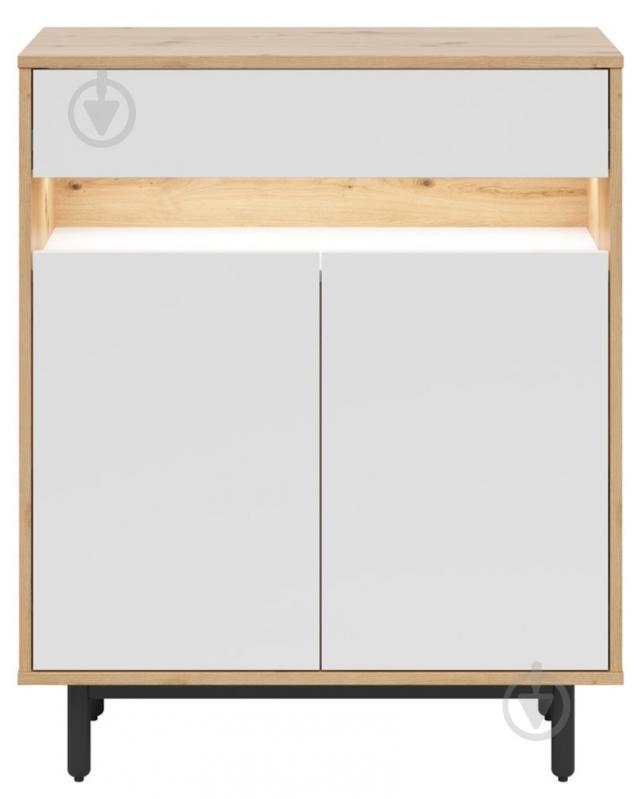 Комод BRW GAP 2д1ш 900x1080x450 мм білий/дуб артізан (S572-KOM2D1S-DASN/BI/RAL7021-FMIX70-KPL01) - фото 2 Комод BRW GAP 2д1ш 900x1080x450 мм білий/дуб артізан (S572-KOM2D1S-DASN/BI/RAL7021-FMIX70-KPL01) - фото 2