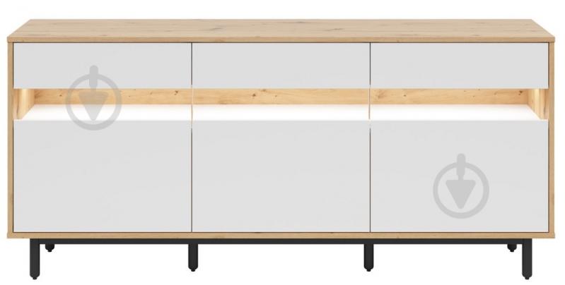 Комод BRW GAP 3д3ш 1900x850x450 мм білий/дуб артізан (S572-KOM3B3S-DASN/BI/RAL7021-FMIX70-KPL01) - фото 2 Комод BRW GAP 3д3ш 1900x850x450 мм білий/дуб артізан (S572-KOM3B3S-DASN/BI/RAL7021-FMIX70-KPL01) - фото 2