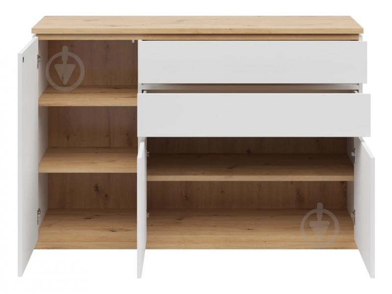 Комод BRW YAMAEL 3д2ш 1390x930x420 мм білий/дуб артізан (S570-KOM3D2S-BI/DASN) - фото 4 Комод BRW YAMAEL 3д2ш 1390x930x420 мм білий/дуб артізан (S570-KOM3D2S-BI/DASN) - фото 4