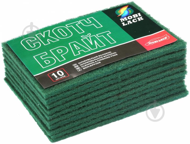 Скотч-брайт зеленый Mobi Lack 15,2x22,9x1,1 см - фото 1