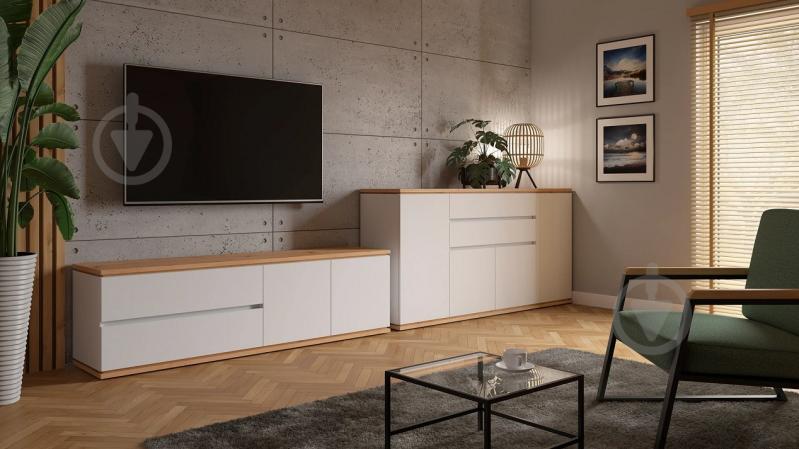 Комод BRW YAMAEL 4д2ш 1840x930x420 мм білий/дуб артізан (S570-KOM4D2S-BI/DASN) - фото 7 Комод BRW YAMAEL 4д2ш 1840x930x420 мм білий/дуб артізан (S570-KOM4D2S-BI/DASN) - фото 7