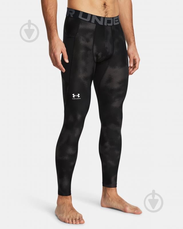 Лосины Under Armour UA HG ARMOUR PRINTED LGS 1383322-001 р.L черный - фото 1