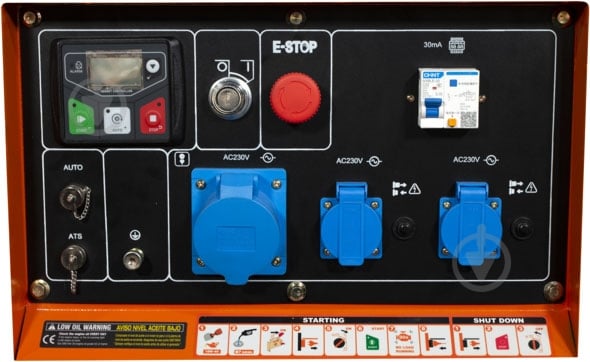 Генератор дизельный Black+Decker BXGND6300E 6 кВт / 6,3 кВт 230 В 6813624 - фото 8 Генератор дизельный Black+Decker BXGND6300E 6 кВт / 6,3 кВт 230 В 6813624 - фото 8