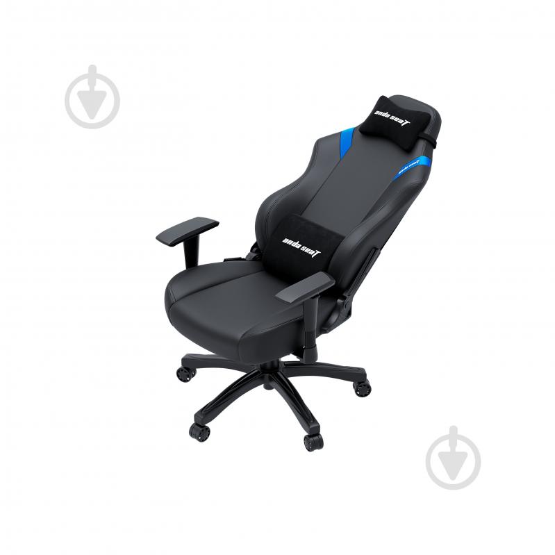 Кресло игровое Anda Seat Luna Color Size L Black/Blue PVC черно-голубой - фото 6