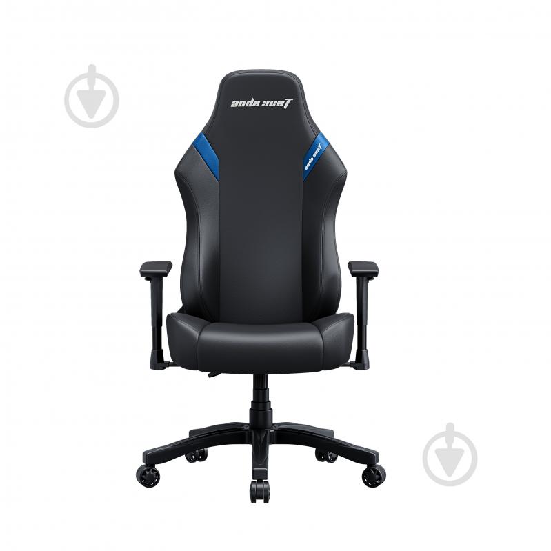 Кресло игровое Anda Seat Luna Color Size L Black/Blue PVC черно-голубой - фото 2