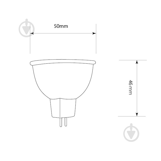 Лампа світлодіодна LED CONCEPT A 6 Вт MR16 матова GU5.3 220 В 4500 К - фото 2