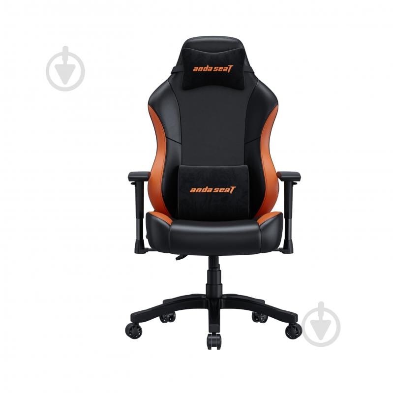 Кресло игровое Anda Seat Luna Color Size L Black/Orange PVC черно-оранжевый - фото 1