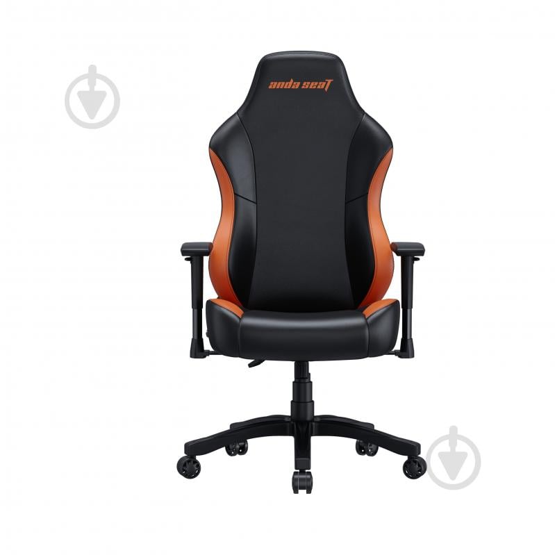 Кресло игровое Anda Seat Luna Color Size L Black/Orange PVC черно-оранжевый - фото 2