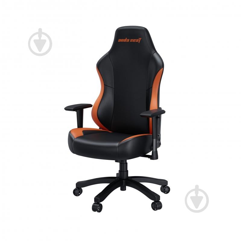 Кресло игровое Anda Seat Luna Color Size L Black/Orange PVC черно-оранжевый - фото 5