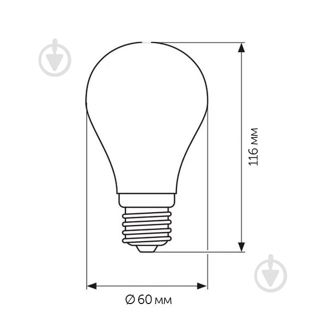 Лампа светодиодная LED CONCEPT A 12 Вт A60 матовая E27 220 В 3000 К - фото 2