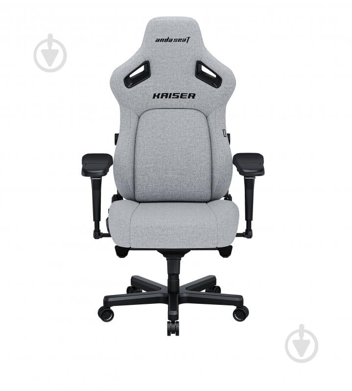 Кресло игровое Anda Seat Kaiser 4 Size XL Gray Linen Fabric серый - фото 6