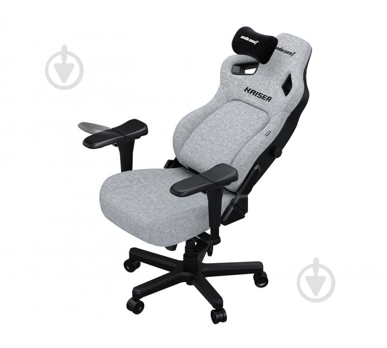 Кресло игровое Anda Seat Kaiser 4 Size XL Gray Linen Fabric серый - фото 2