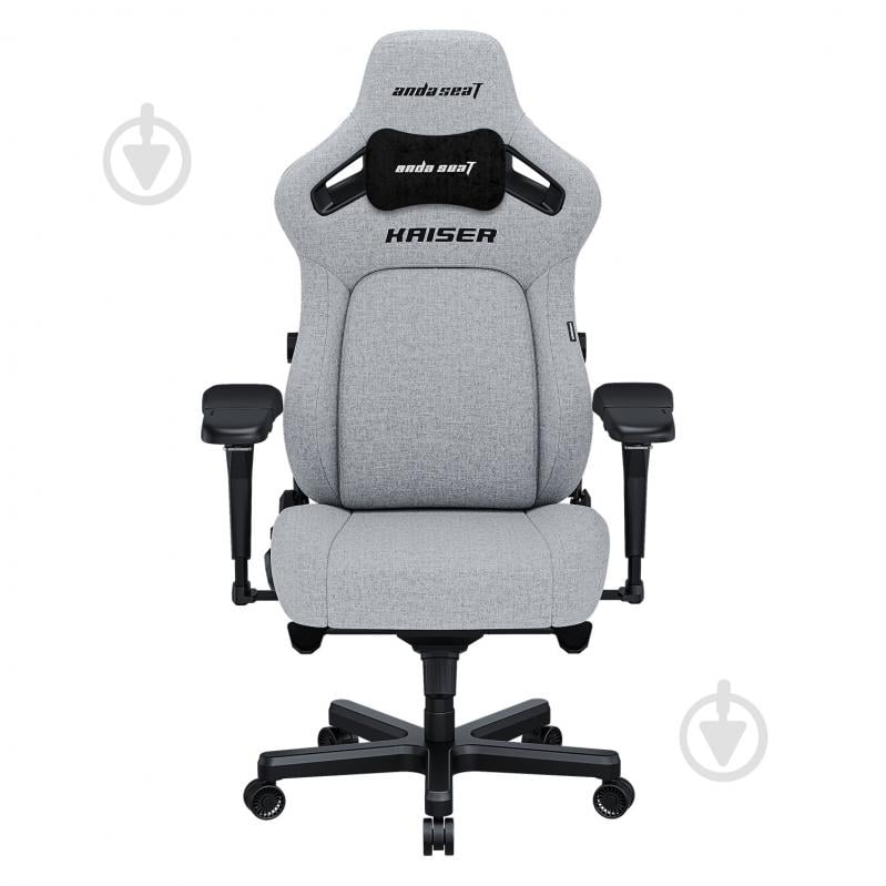 Кресло игровое Anda Seat Kaiser 4 Size XL Gray Linen Fabric серый - фото 1