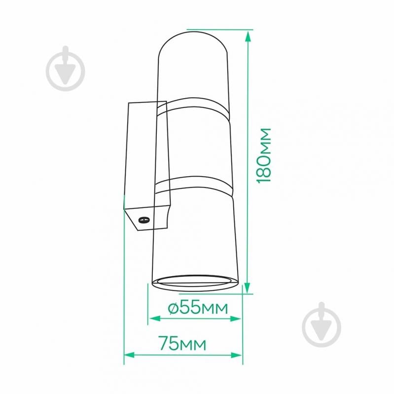 Світильник настінний ARDERO GU10 чорний/хром ML389-2 b - фото 3