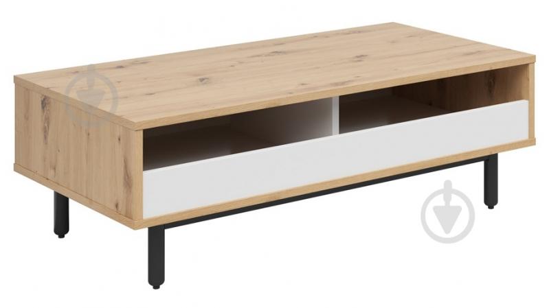 Стіл журнальний BRW GAP 1100x600x380 мм білий/ дуб артізан (S572-LAW-DASN/BI/RAL7021-FMIX70-KPL01) - фото 1 Стіл журнальний BRW GAP 1100x600x380 мм білий/ дуб артізан (S572-LAW-DASN/BI/RAL7021-FMIX70-KPL01) - фото 1