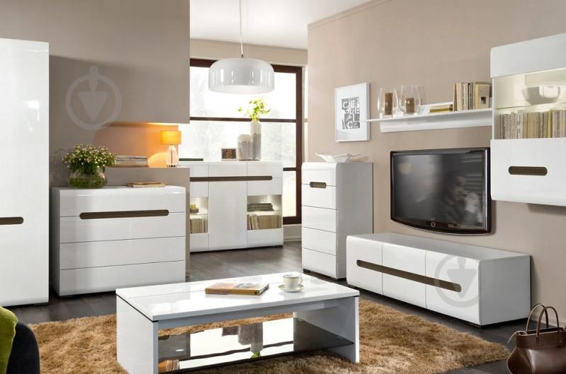 Тумба під ТВ BRW AZTECA TRIO 2д2ш 1500x430x470 мм білий глянець(S504-RTV2D2S/4/15-BI/BIP) - фото 7 Тумба під ТВ BRW AZTECA TRIO 2д2ш 1500x430x470 мм білий глянець(S504-RTV2D2S/4/15-BI/BIP) - фото 7