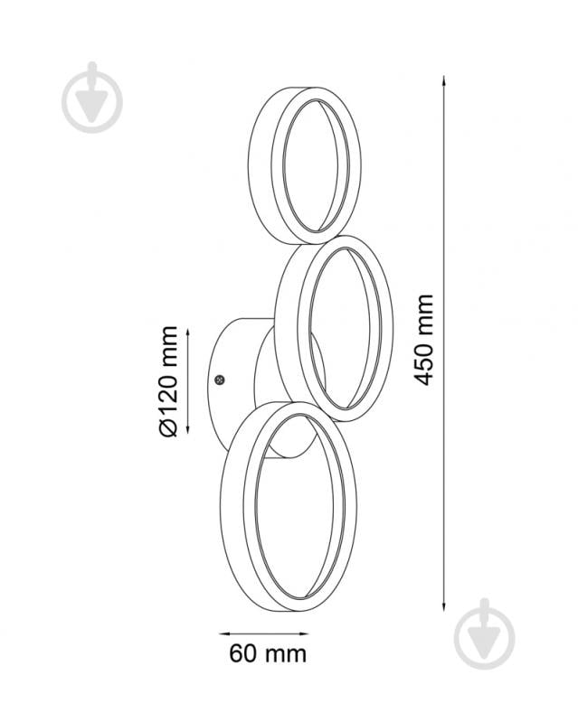Світильник настінний Goldlux Flamenco LED-модуль чорний 331038 - фото 10