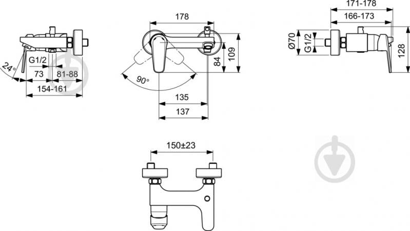 Смеситель для ванны Vidima Seval B0973AA - фото 4