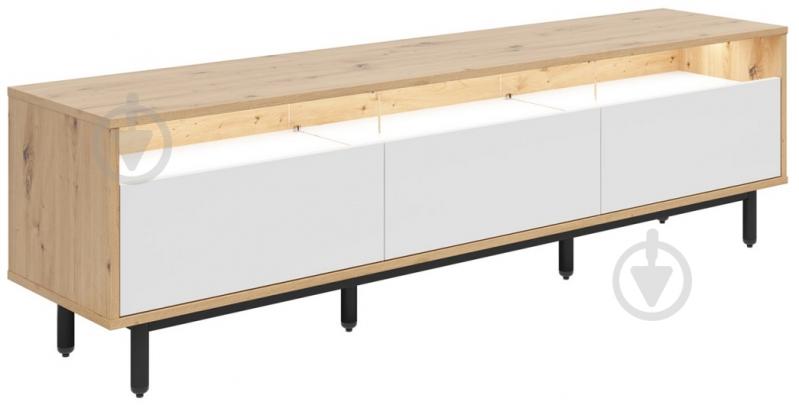 Тумба під ТВ BRW GAP 3ш 1900x550x450 мм дуб артізан/білий (S572-RTV3S-DASN/BI/RAL7021-FMIX70-KPL01) - фото 1 Тумба під ТВ BRW GAP 3ш 1900x550x450 мм дуб артізан/білий (S572-RTV3S-DASN/BI/RAL7021-FMIX70-KPL01) - фото 1