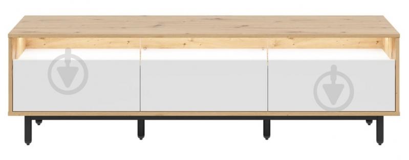 Тумба під ТВ BRW GAP 3ш 1900x550x450 мм дуб артізан/білий (S572-RTV3S-DASN/BI/RAL7021-FMIX70-KPL01) - фото 2 Тумба під ТВ BRW GAP 3ш 1900x550x450 мм дуб артізан/білий (S572-RTV3S-DASN/BI/RAL7021-FMIX70-KPL01) - фото 2