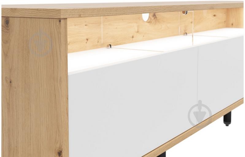 Тумба під ТВ BRW GAP 3ш 1900x550x450 мм дуб артізан/білий (S572-RTV3S-DASN/BI/RAL7021-FMIX70-KPL01) - фото 3 Тумба під ТВ BRW GAP 3ш 1900x550x450 мм дуб артізан/білий (S572-RTV3S-DASN/BI/RAL7021-FMIX70-KPL01) - фото 3