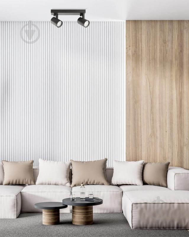 Спот Goldlux Lynx 2x10 Вт GU10 черный 328694 - фото 2