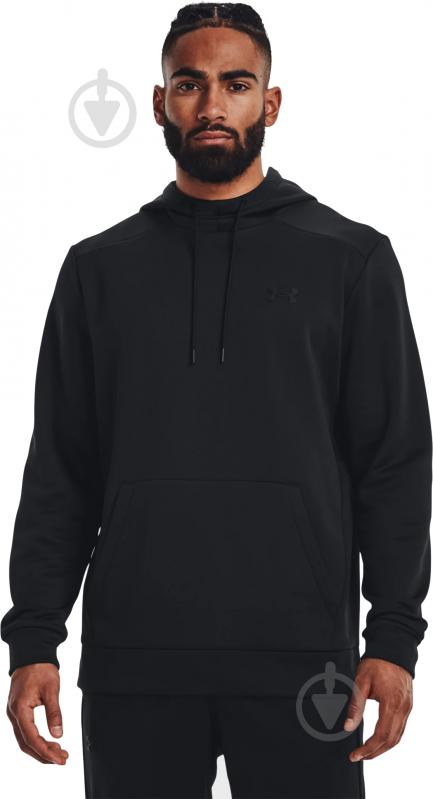 Джемпер Under Armour UA ARMOUR FLEECE HOODIE 1373353-001 р.XL черный - фото 1