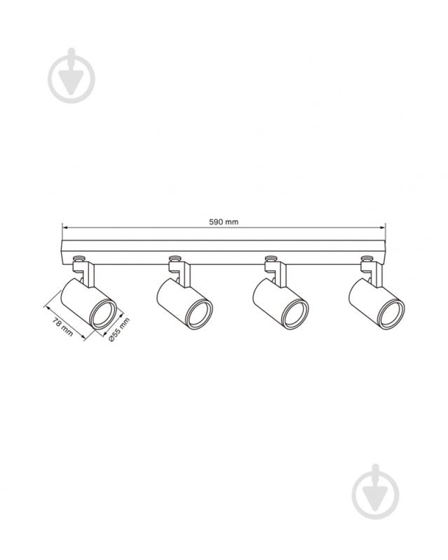 Спот Goldlux Lynx 4x10 Вт GU10 чорний 328717 - фото 4 Спот Goldlux Lynx 4x10 Вт GU10 чорний 328717 - фото 4