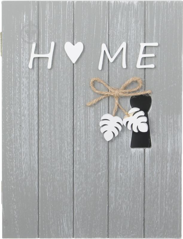 Ключница Home на 6 крючков серая - фото 2