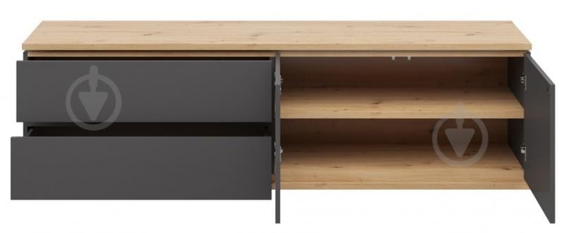 Тумба під ТВ BRW YAMAEL 2д2ш 1840x540x420 мм дуб артізан/графіт (S570-RTV2D2S-GF/DASN) - фото 3 Тумба під ТВ BRW YAMAEL 2д2ш 1840x540x420 мм дуб артізан/графіт (S570-RTV2D2S-GF/DASN) - фото 3
