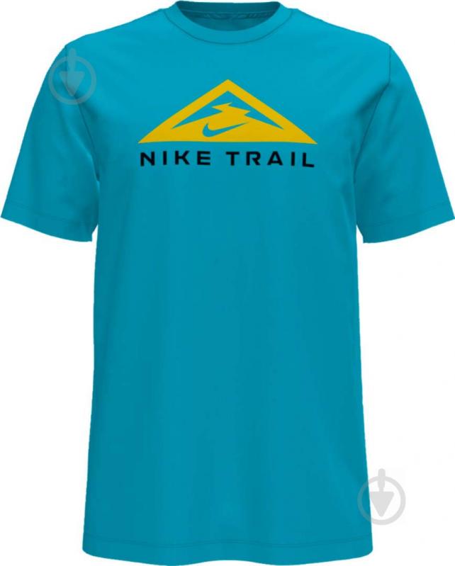 Футболка Nike U NK DF TEE SS TRAIL CZ9802-447 р.2XL голубой - фото 1