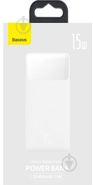 Повербанк BASEUS 15W Display PPDML-K02 30000 mAh white (952231) - фото 6
