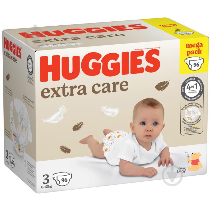 Подгузники Huggies Extra Care 3 4-9 кг 96 шт. - фото 2