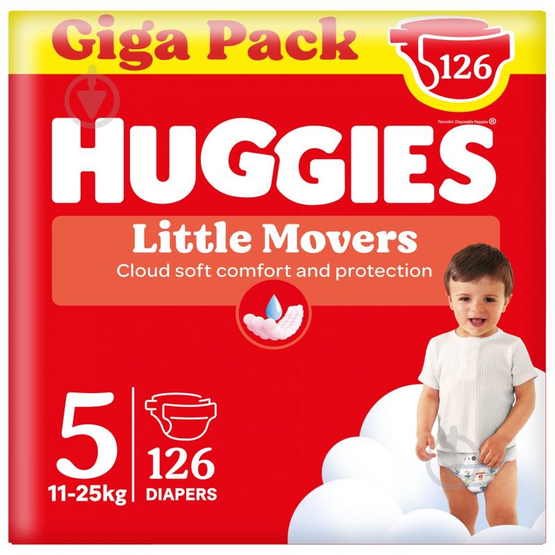 Підгузки Huggies Little Movers 5 11-25 кг 126 шт. - фото 1