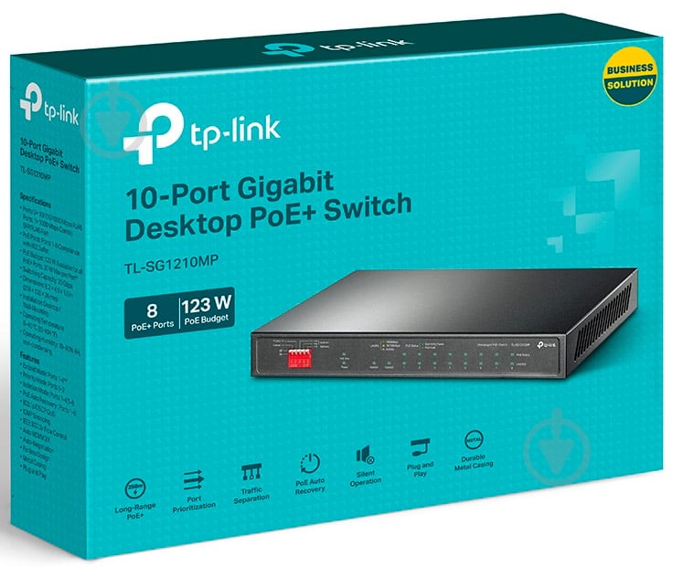 Комутатор TP-Link TL-SG1210MP - фото 4