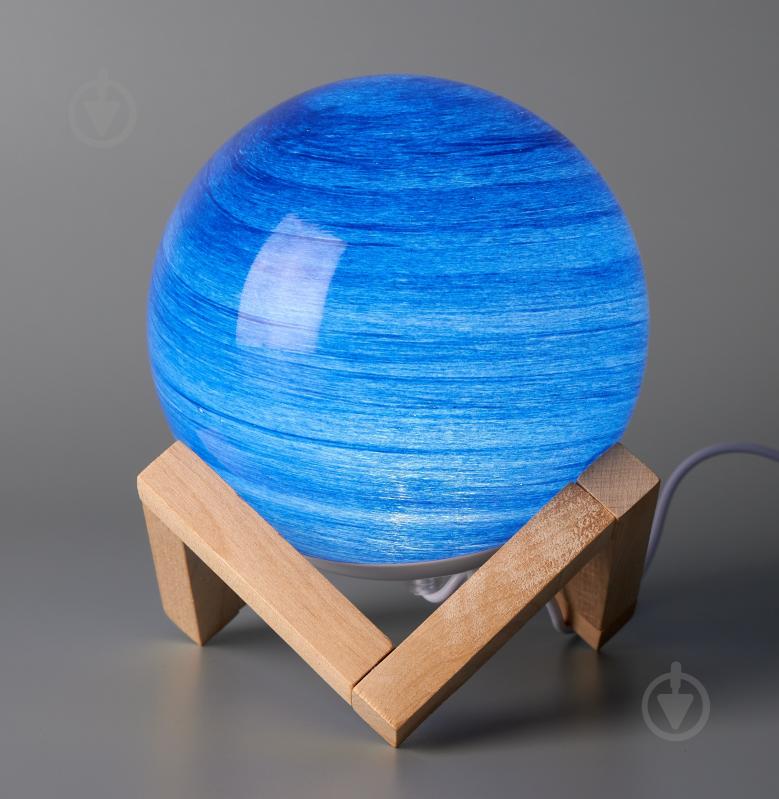 Ночник 3D Led Berger 3 Вт синий 1039-NL-12 Glass Planet 3D - фото 3 Ночник 3D Led Berger 3 Вт синий 1039-NL-12 Glass Planet 3D - фото 3