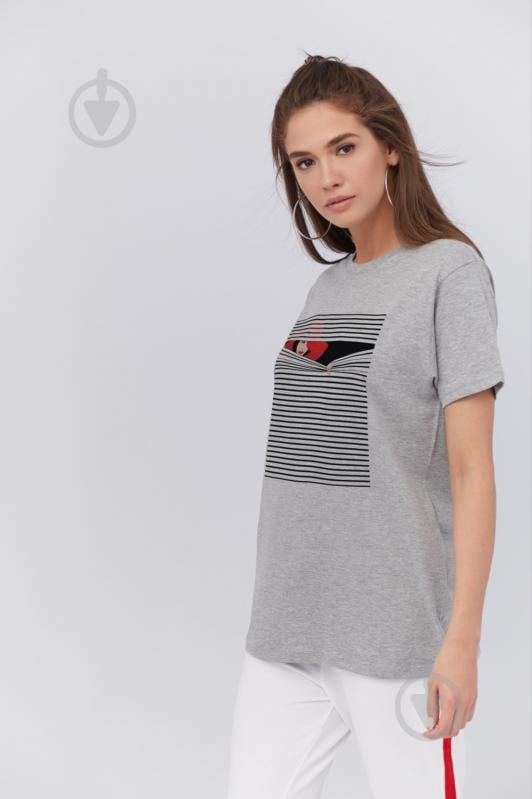 Футболка YAPPI Oversize WG3069 р.S сірий - фото 1 Футболка YAPPI Oversize WG3069 р.S сірий - фото 1