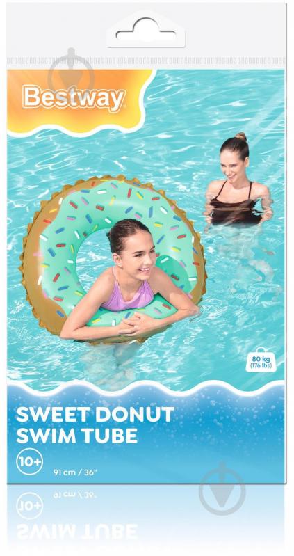 Круг надувной Bestway ø91 Sweet Donut 10+ - фото 7
