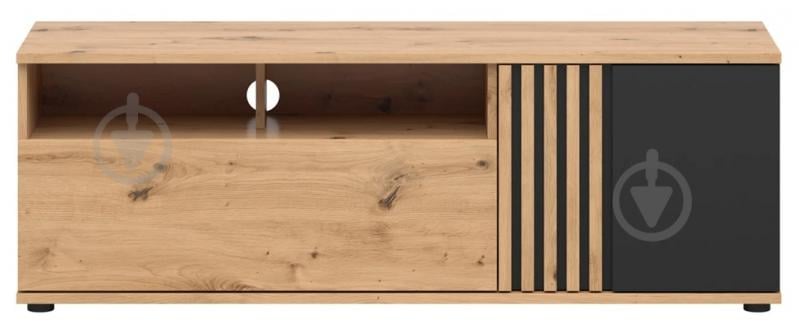 Тумба під ТВ BRW VABRES 1д1ш 1355x465x400 мм дуб артізан/чорний(S620-RTV1D1S-DASN/DASN/CA) - фото 2 Тумба під ТВ BRW VABRES 1д1ш 1355x465x400 мм дуб артізан/чорний(S620-RTV1D1S-DASN/DASN/CA) - фото 2