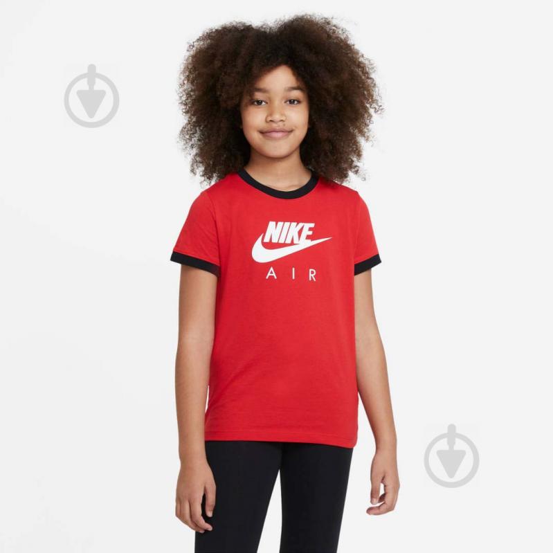 Футболка Nike G NSW TEE RINGER AIR DC7158-657 р.L красный - фото 1