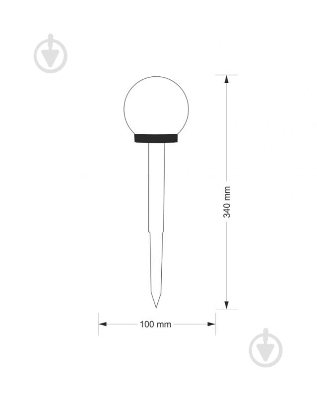 Светильник на солнечной батарее Goldlux Kula IP44 черный 304711 - фото 3