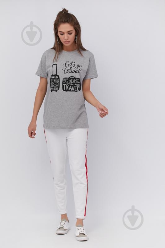 Футболка YAPPI Oversize WG3076 р.S серый - фото 2