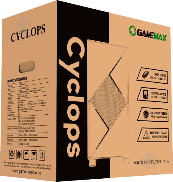 Корпус GameMax Cyclops BG - фото 11