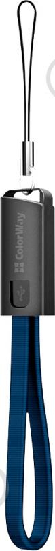 Кабель ColorWay Lightning – USB 0,22 м синий (CW-CBUL021-BL) 2.4А - фото 3