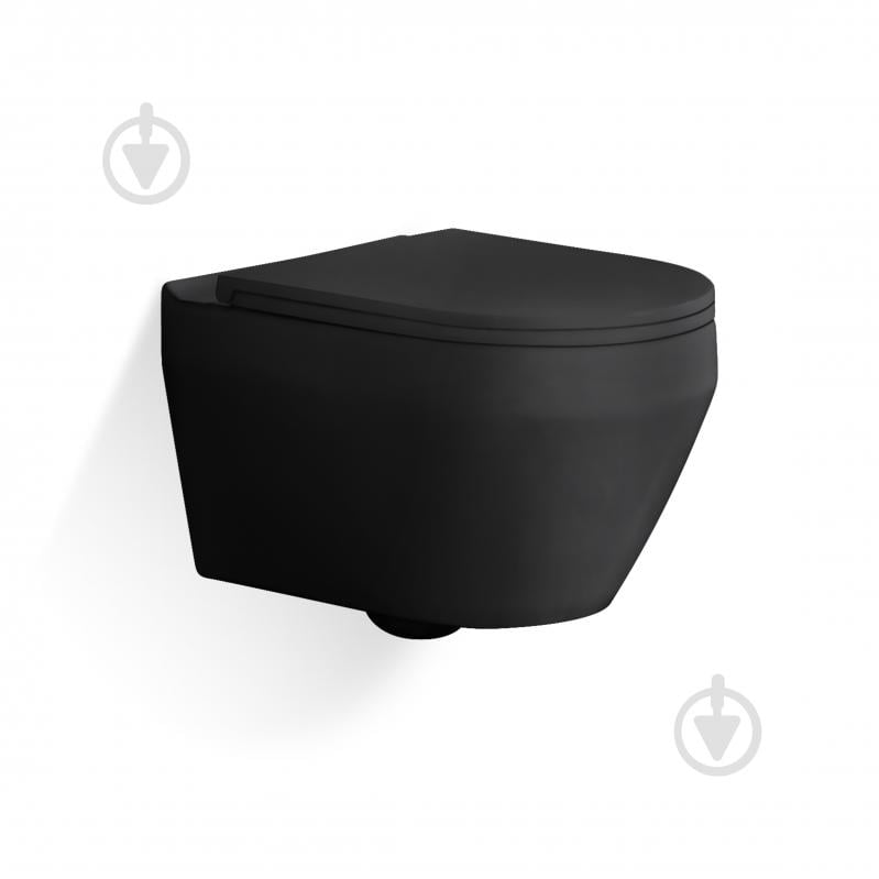 Унитаз подвесной Sant Valentines Opal Modern Black matt со смывом Easy-Clean Rim (SVKW9009WBM) - фото 1