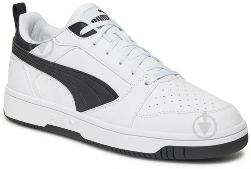 Кросівки чоловічі демісезонні Puma REBOUND V6 LOW 39232802 р.42,5 біло-чорні - фото 3