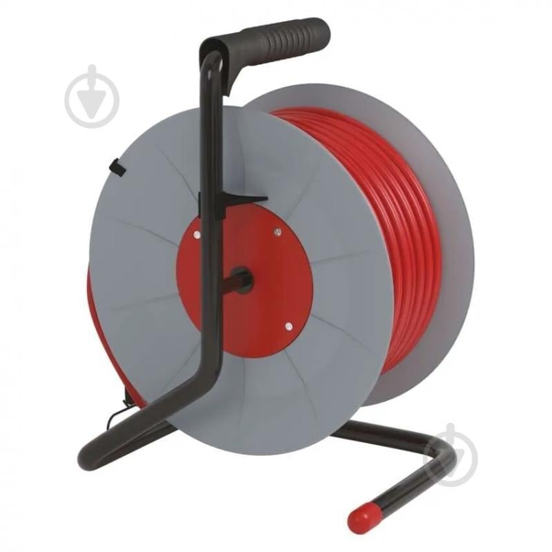 Удлинитель на катушке Emos 1,5 мм2 ПВХ с заземлением 4 гн. серый 50 м P09250 - фото 8